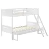 CoasterEveryday 405052WHT Littleton - Wood Twin Over Full Bunk Bed - White
