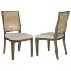 Coaster Fine Furniture 108312 Matisse - Woven Rattan Back Dining Side Chair Brown (Set of 2) - Dark Brown