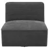 Coaster Fine Furniture 905713 Cobie - Upholstered Armless Swivel Chair - Dark Charcoal