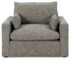 Benchcraft® 11702/23/14 Benchcraft® 11702/23/14 Dramatic - 2 Pc. - Chair And A Half, Ottoman - Granite