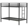 Coaster Fine Furniture 460361BLK Alevera - Metal Twin Over Twin Bunk Bed With Ladder - Black