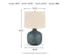Ashley Furniture L207304 Malthace - Metal Table Lamp  - Patina