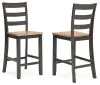 Ashley Furniture D396-124 Gesthaven - Barstool (Set of 2) - Natural / Brown