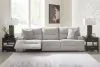 Ashley Furniture 93605S18 Ashley Furniture 93605S18 Acklen Place - 3-Piece Power Reclining Sectional Sofa - Pewter