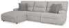 Ashley Furniture 93605S7 Ashley Furniture 93605S7 Acklen Place - 3-Piece Power Reclining Sectional With LAF Power Reclining Back Chaise - Pewter