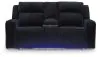 Ashley Furniture PC6420218 Forest Lake - Power Reclining Loveseat With Console / Adj Headrest - Black