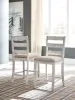 Ashley Furniture D394/32/124(4) Ashley Furniture D394/32/124(4) Skempton - 5 Pc. - Counter Table, 4 Upholstered Barstools - White
