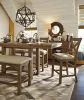 Ashley Furniture D631/32/124(4)/09 Ashley Furniture D631/32/124(4)/09 Moriville - 6 Pc. - Counter Extension Table, 4 Barstools, Bench - Dark Gray