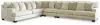 Ashley Furniture 19604S2 Rawcliffe - Left Arm Facing Sofa 4 Pc Sectional - Parchment