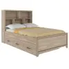 Samuel Lawrence Furniture S496-YBR-14 River Creek - Full Bed with Bookcase Headboard - River Birch Brown