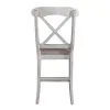 Liberty Furniture 303W-B300124 Ocean Isle - Upholstered X Back Counter Chair - Antique White