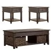 Liberty Furniture 792-OT-3PCS Mill Creek - 3 Piece Living Room Set (Lift Top Cocktail & 2 Drawer End Tables) - Peppercorn