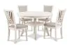 New Classic D3651-50S-BSQ New Classic D3651-50S-BSQ Amy - 5 Piece Round Dining Set - Bisque