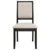 CoasterEveryday 101562 Louise - Upholstered Wood Dining Side Chairs (Set of 2) - Black