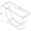 CoasterEssence 704989 Danville - U-Shaped Glass Top Entryway Console Table - Chrome