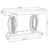 CoasterElevations 722519 Amalia - Mirrored Acrylic Entryway Sofa Console Table - Silver
