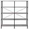 CoasterEveryday 801544 Analiese - 4-Shelf Double Bookshelf - Gray Driftwood