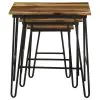 CoasterElevations 935981 Nayeli - 3 Piece Solid Sheesham Wood Nesting Tables - Natural