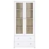 Coaster Fine Furniture 953477 Hawthorne - 4-Shelf Glass Door Tall Cabinet With Drawers - White