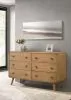 Coaster Fine Furniture 225093 Robyn - 6-Drawer Bedroom Dresser - Light Ash