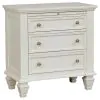 CoasterEssence 201301KWN-S4 Sandy Beach - 4 Piece California King Bedroom Set - White