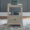 Liberty Furniture 694-OT1021 New Haven - Chairside Table - Sanctuary White