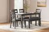 Ashley Furniture D383-325 Bridson - RECT DRM Table Set (Set of 6) - Gray