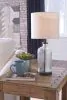 Ashley Furniture L430674 Bandile - Glass Table Lamp  - Clear / Bronze Finish