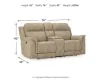 Ashley Furniture 5930218 Ashley Furniture 5930218 Next-Gen Durapella - Power Reclining Loveseat With Console/Headrest - Sand