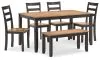 Ashley Furniture D396-325 Gesthaven - Dining Room Table Set (Set of 6) - Natural / Brown