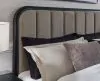 Ashley Furniture B821B4 Rowanbeck - King Upholstered Panel Bed - Gray / Black