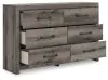Ashley Furniture PCB2405-31 Graystorm - Six Drawer Dresser - Brown Gray