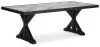 Ashley Furniture P792-625 Beachcroft - Rectangular Dining Table With Umbrella Option - Black / Light Gray