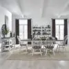 Liberty Furniture 139WH-CD-O7TRS Liberty Furniture 139WH-CD-O7TRS Farmhouse - 7 Piece Trestle Table Set - Two Tone White / Wood Tone