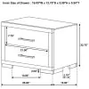 CoasterEssence 200712 Jessica - 2-Drawer Nightstand - Cappuccino