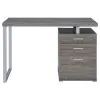 CoasterEveryday 800520 Brennan - 3-Drawer Office Computer Desk - Weathered Gray