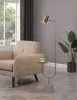 CoasterEssence 923309 Jodie - Adjustable Floor Lamp Side Table - Antique Brass