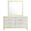 Coaster Fine Furniture 224733M Lucia - 6-Drawer Dresser With Mirror - White