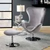 Furniture of America CM-AC6841GY Shelia - Accent Chair With Ottoman - Gray