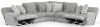 Jackson Furniture Industries 619/34/38/36/37-18 Jackson Furniture Industries 619/34/38/36/37-18 Abraxas - 5 Piece Upholstered Reclining Sectional With 2 Power Lay-Flat Reclining Seats - Moonstruck