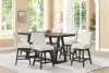 New Classic 45-4125S-DW6C New Classic 45-4125S-DW6C High Line - Counter Table & 6 Swivel Counter Chairs - White