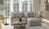 Jackson Furniture Industries 3345/46/76-26 Livingston - 2 Piece Sofa Chaise With Comfort Coil Seating And 6 Accent Pillows Included (RSF Chaise) - Linen