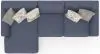 Jackson Furniture Industries 4052/75/73-23 Jackson Furniture Industries 4052/75/73-23 Cape May - 2 Piece Sofa Chaise With Comfort Coil Seating And 5 Accent Pillows Included (LSF Chaise) - Denim