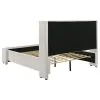 Coaster Fine Furniture 310078Q Alamosa - Boucle Upholstered Queen Wingback Bed - White