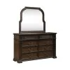 Liberty Furniture 765-BR-DM Providence Park - Dresser & Mirror - Chateau Brown