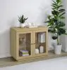 Coaster Fine Furniture 950429 Tilbury - 2-Door Glass Front Accent Display Cabinet - Light Oak