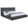Coaster Fine Furniture 315948GRYKE Dreux - Upholstered Eastern King Panel Platform Bed - Gray
