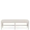 Riverside Furniture 79455 Glenndale - Upholstered Dining Bench - Aged White / Wheat