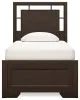Ashley Furniture B441/31/36/46/53/83 Covetown - 5 Pc. - Dresser, Mirror, Chest, Twin Panel Bed - Dark Brown