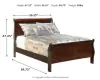Ashley Furniture B376/31/36/46/55/86 Ashley Furniture B376/31/36/46/55/86 Alisdair - 5 Pc. - Dresser, Mirror, Chest, Full Sleigh Bed - Dark Brown